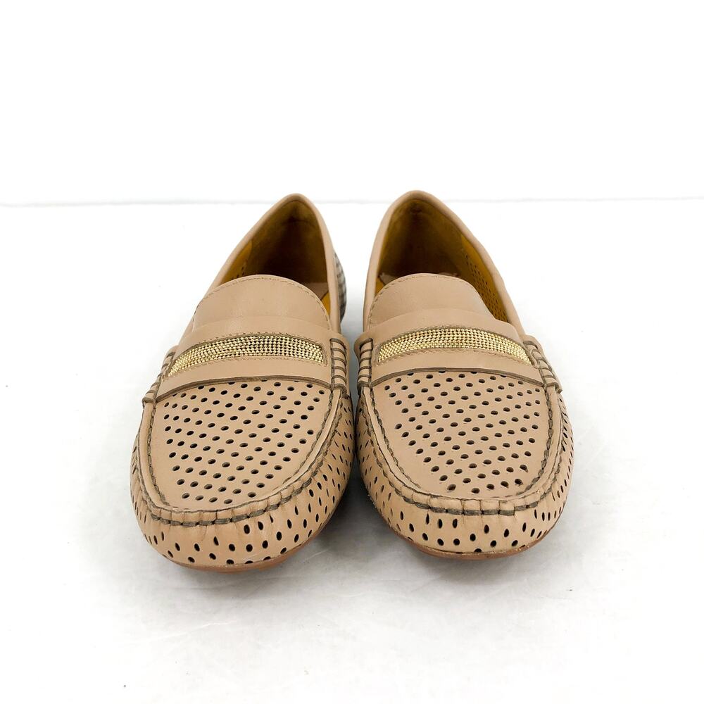 Vaneli Womens Acris Driving Loafers SIZE 6 M EU 36.5 Nude Tan Leather NIB - Picture 5 of 10